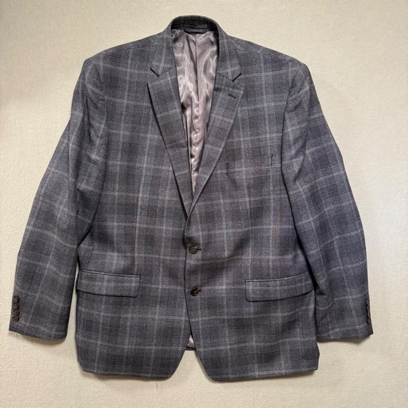 Lauren Ralph Lauren Wool Blend Window Pane Check Blazer Sport Jacket Men 46R
